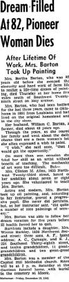 Barton Bertha Obituary 1941